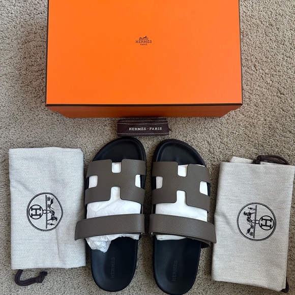 Hermes Chypre Sandals - size 41.5 - etoupe - Picture 4 of 9